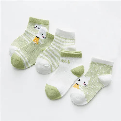 Baby Bubble soft cotton baby socks in a 5-pack, colorful and cozy, perfect for gentle baby feet.