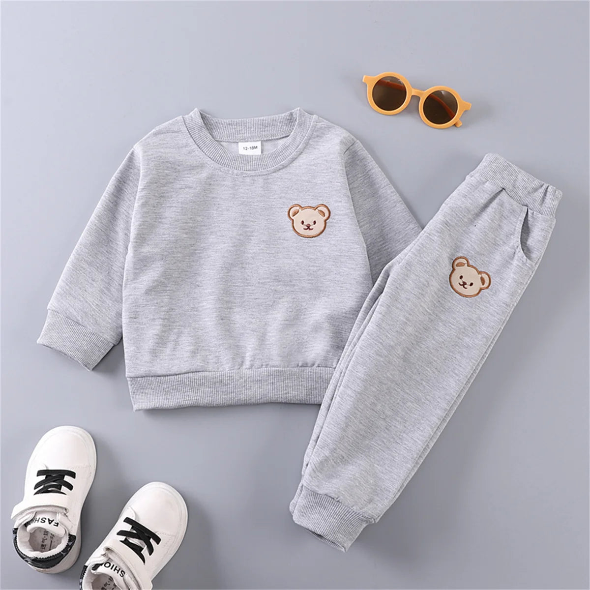 Baby Bubble Little Bear outfit, a cute two-piece set for infants, featuring bear-themed design and soft, comfortable fabric.