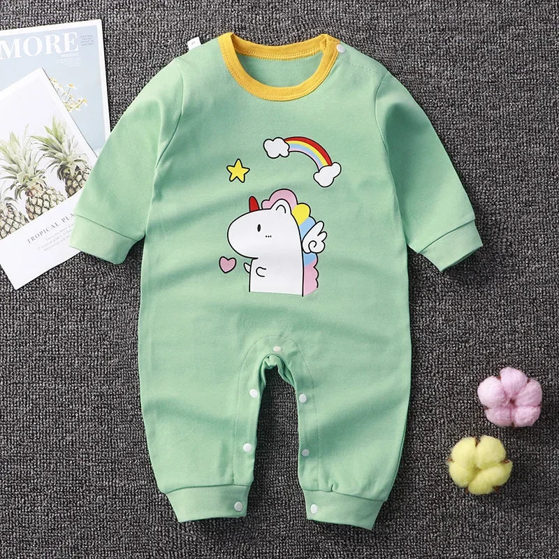 Baby Bubble solid color cotton one-piece jumpsuit for infants, featuring a comfortable, breathable design for everyday wear.