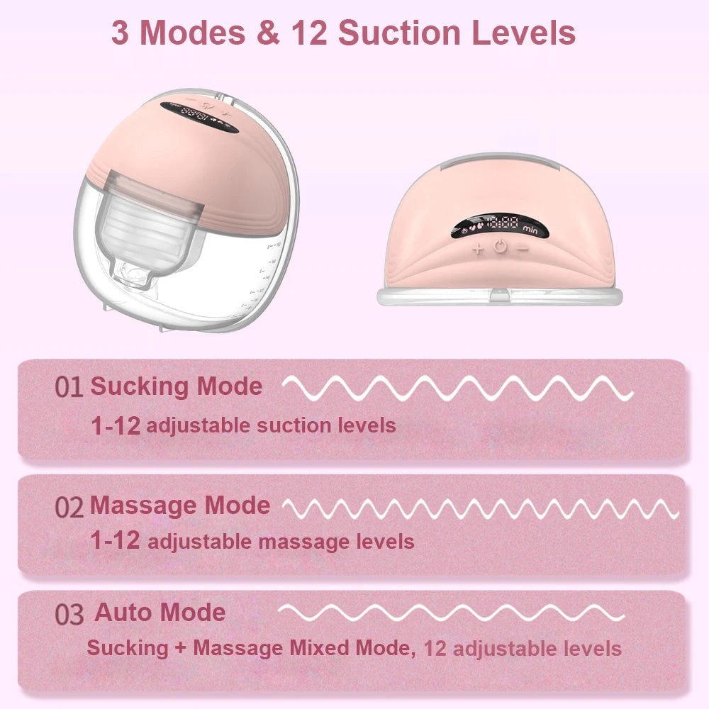 Baby Bubble wearable, silent electric portable breast pump with adjustable settings and soft silicone cup for comfortable use.