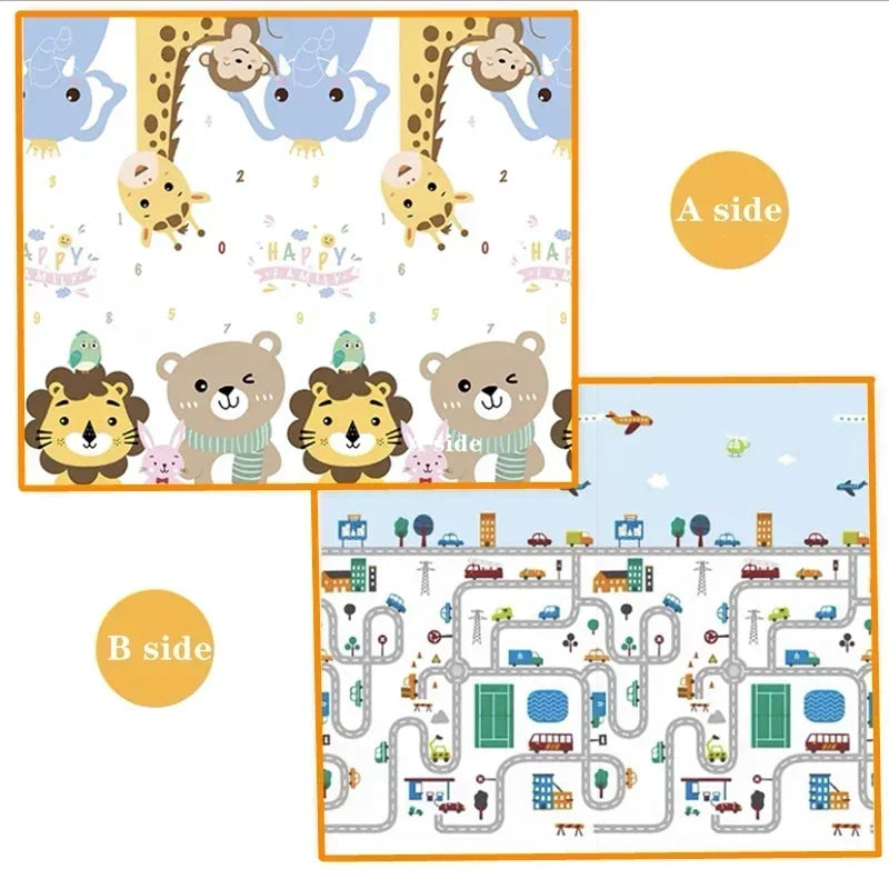 Baby Bubble thick cushioned baby activity play mat with colorful toys and soft surface for safe, comfortable playtime.