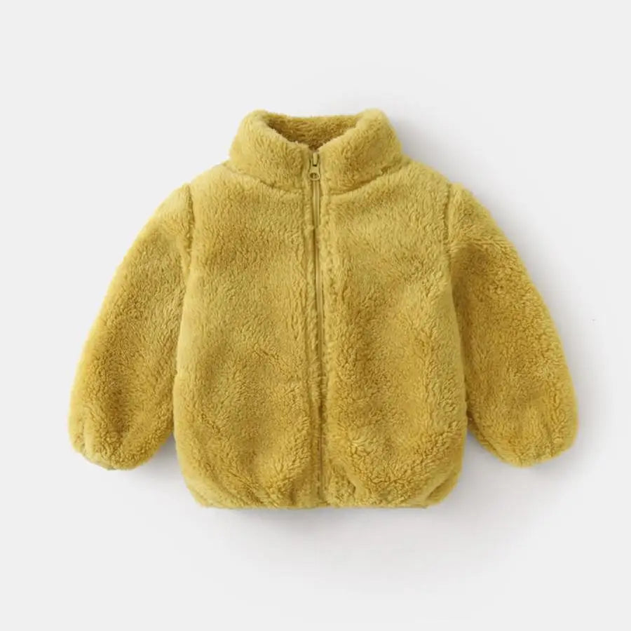Soft Baby Bubble plush warm jacket for infants, featuring cozy, plush fabric and a comfortable fit for cold weather.