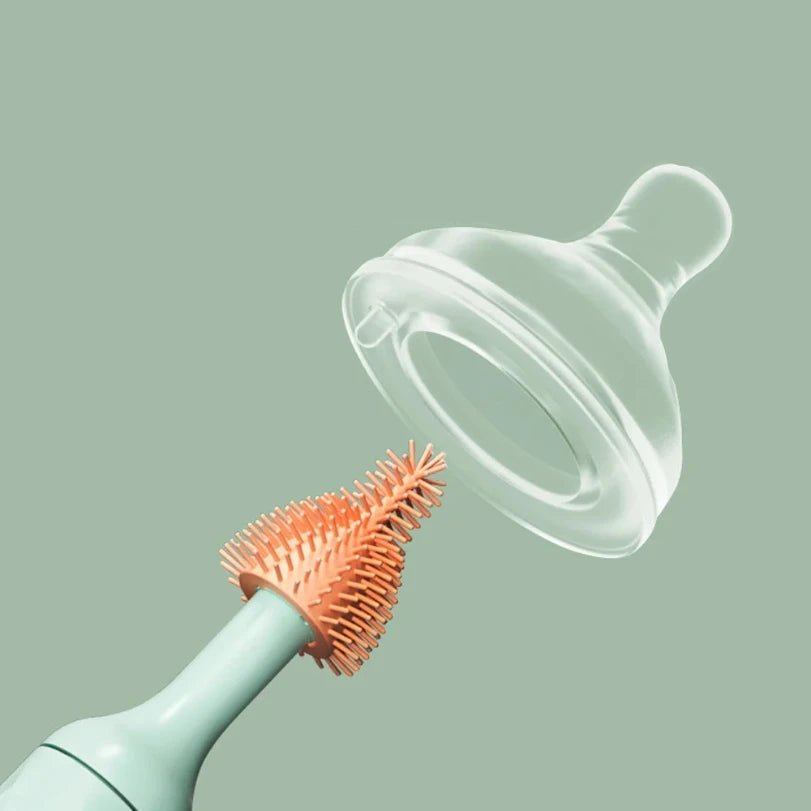 Electric Baby Bottle Brush – 360° Rotating Cleaner Set - Baby Bubble