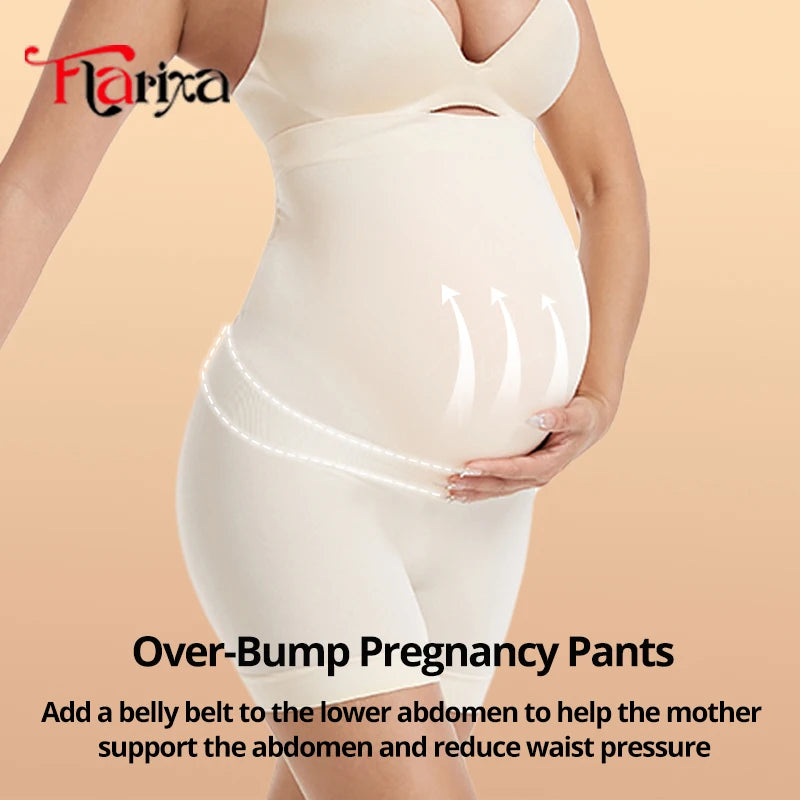 Baby Bubble seamless maternity underwear with high waist bump support, soft and comfortable for pregnant women.