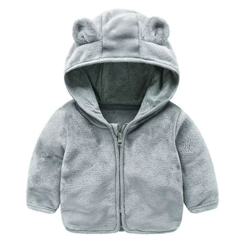 Baby Girl hooded coat by Baby Bubble, soft and stylish with a cozy hood, perfect for keeping warm in chilly weather.