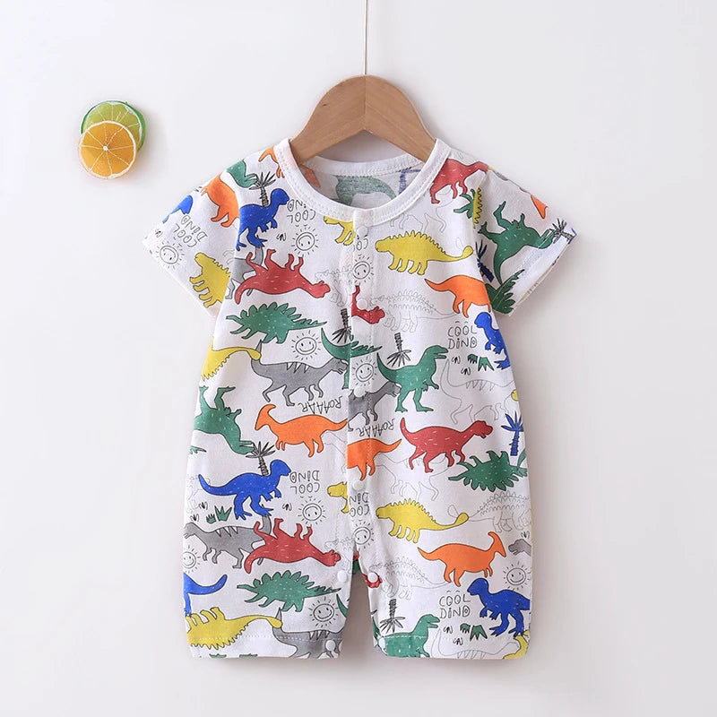 Baby Bubble cotton baby bodysuit, short-sleeve romper for newborns and toddlers, summer sleepwear for boys and girls.
