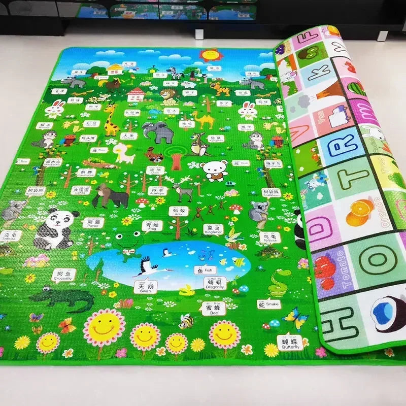 Baby Bubble baby crawling play mat made of non-toxic EPE safety rug with colorful, cushioned surface for safe crawling and play.