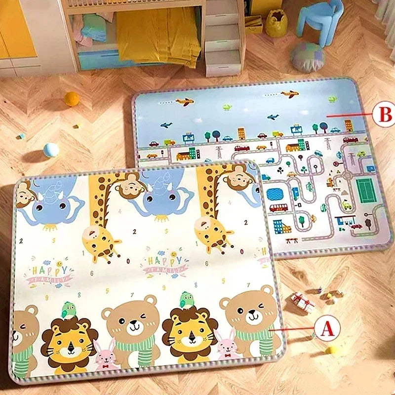 Baby Bubble baby activity play mat with thick cushioning, colorful and soft safety rug for tummy time and play.