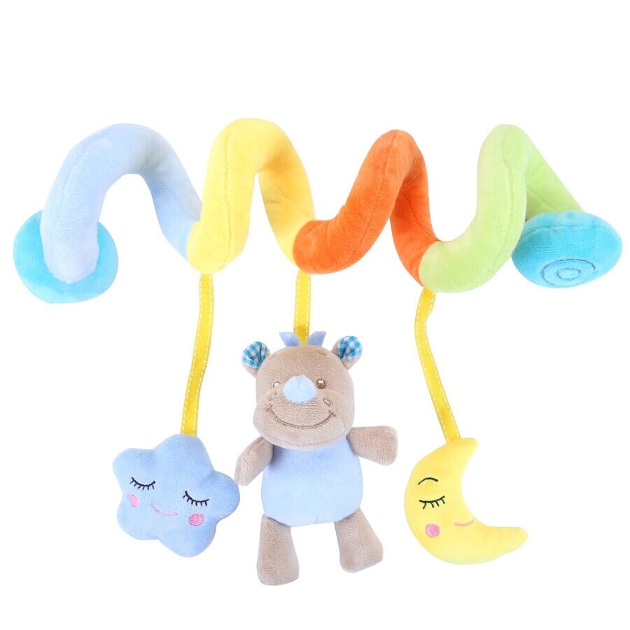 Baby Black White Stroller Spiral Plush Toys - Baby Bubble Store